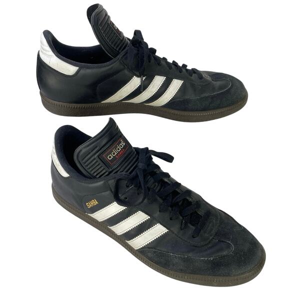 Adidas Samba Classic Men Indoor Black Leather Soccer Walking Athletic Shoe 11.5 main image 6